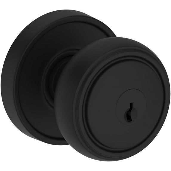 Baldwin ENBRERRR190 Bremerton Single Cylinder Keyed Entry Door Knob Set - Black