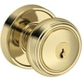 thumbnail image 1 of Baldwin En.Bre.Rrr Bremerton Single Cylinder Keyed Entry Door Knob Set - Brass, 1 of 7