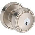 thumbnail image 1 of Baldwin ENBRERRR150 Bremerton Single Cylinder Keyed Entry Door Knob Set - Nickel, 1 of 7