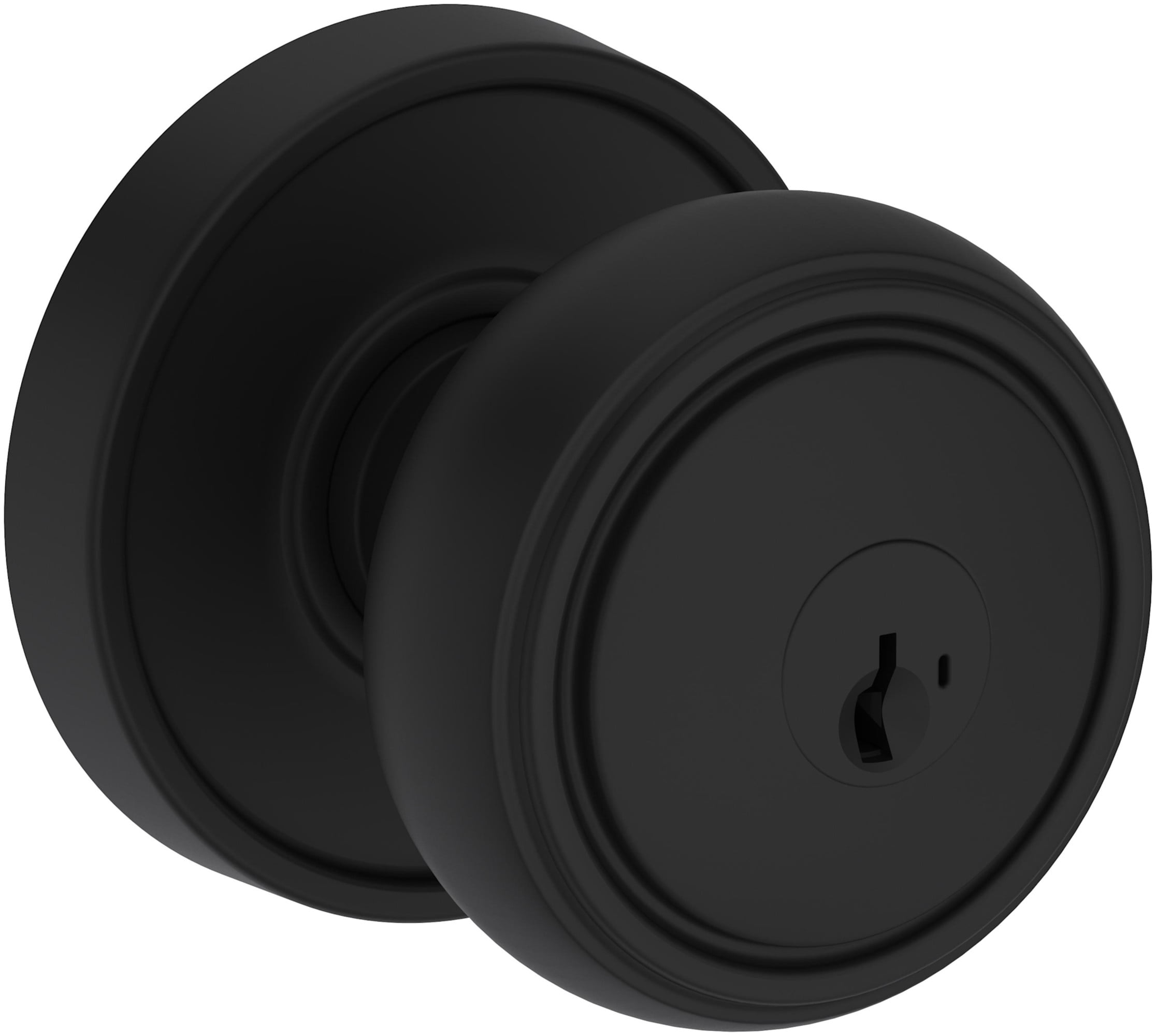 Baldwin ENBRERRR190SMC Bremerton Single Cylinder Keyed Entry Door Knob Set - Black