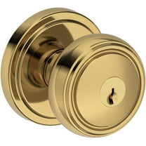 Baldwin En.Bre.Srr Bremerton Single Cylinder Keyed Entry Door Knob Set - Brass