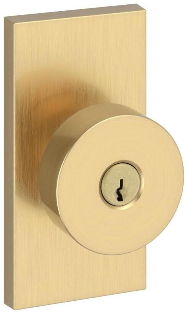 Baldwin ENCONCFR044 Contemporary Single Cylinder Keyed Entry Door Knob Set - Brass