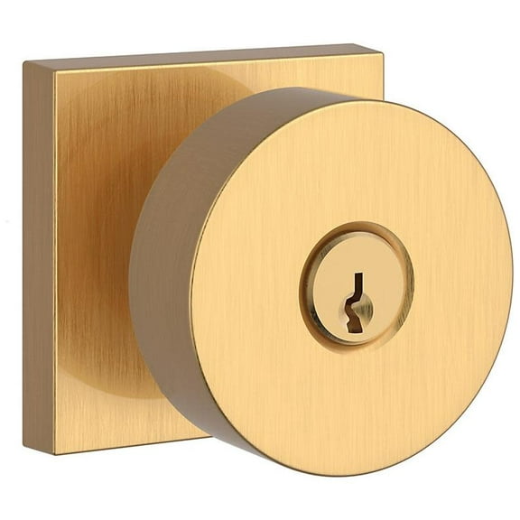 Baldwin En.Con.Csr Contemporary Single Cylinder Keyed Entry Door Knob - Brass