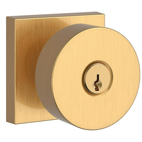 Baldwin ENCONCSR044 Contemporary Single Cylinder Keyed Entry Door Knob - Brass