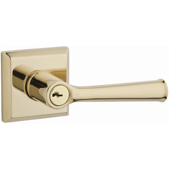 Baldwin Federal Keyed Door Lever with Traditional Square Rose