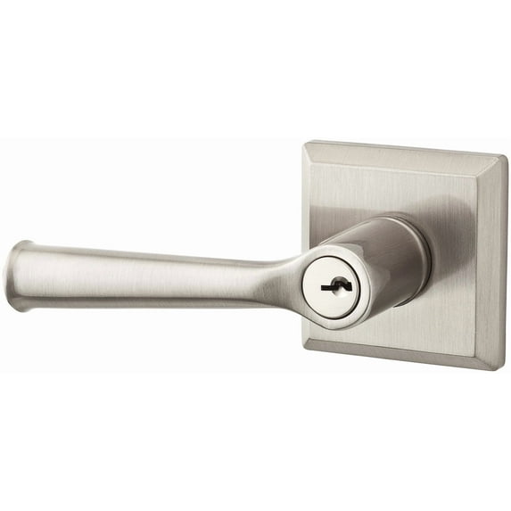 Baldwin Federal Keyed Door Lever with Traditional Square Rose