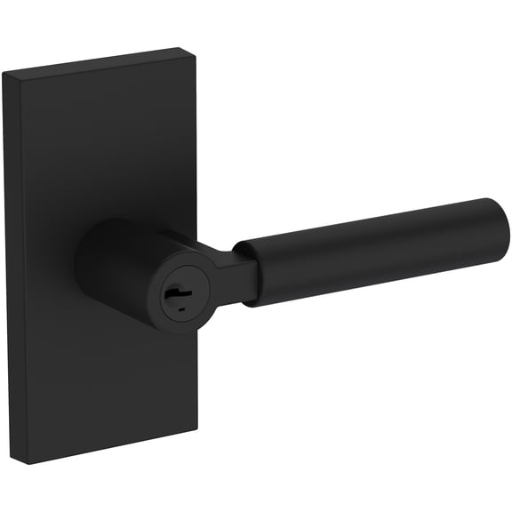 Baldwin ENLKFCFR190SMC Lake Forest Single Cylinder Keyed Entry Door Lever Set - Black