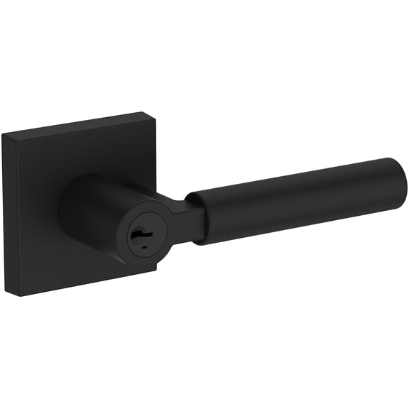 Baldwin ENLKFCSR190SMC Lake Forest Single Cylinder Keyed Entry Door Lever Set - Black