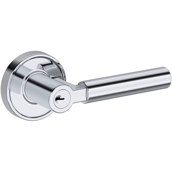 Baldwin En.Lkf.R.Rrr Lake Forest Single Cylinder Keyed Entry Door Lever Set - Chrome