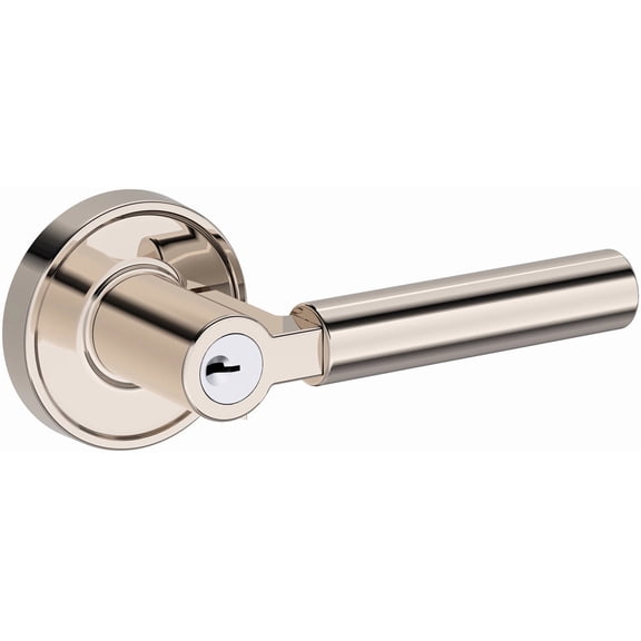 Baldwin ENLKFRRR055 Lake Forest Single Cylinder Keyed Entry Door Lever Set - Nickel