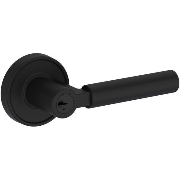 Baldwin ENLKFRRR190SMC Lake Forest Single Cylinder Keyed Entry Door Lever Set - Black