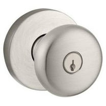 Baldwin En.Rou.Crr Round Single Cylinder Keyed Entry Knob Set - Nickel