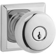 thumbnail image 1 of Baldwin Round Keyed Door Knob with Traditional Square Rose, 1 of 4