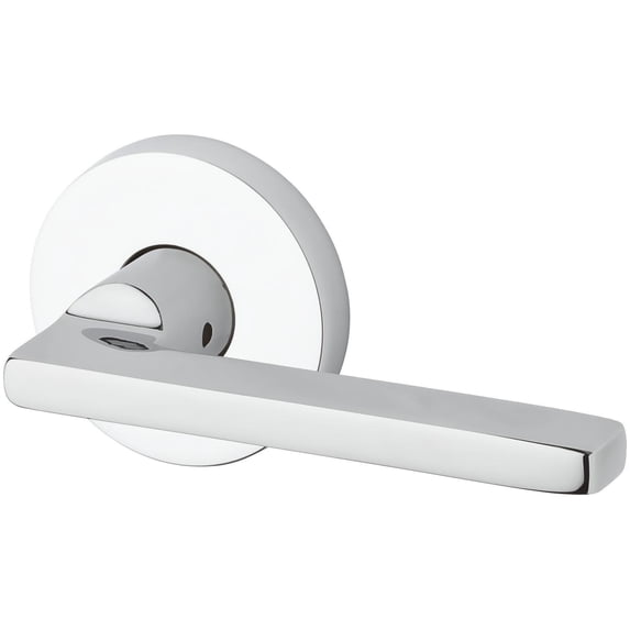 Baldwin Reserve ENSQUCRR260 Entry Square Lever and Contemporary Round Rose Bright Chrome Finish
