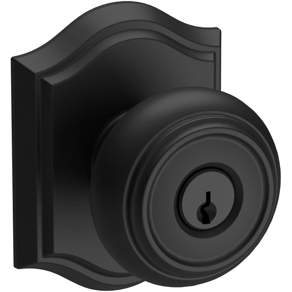 Baldwin En.Tra.Tar Traditional Single Cylinder Keyed Entry Door Knob - Black