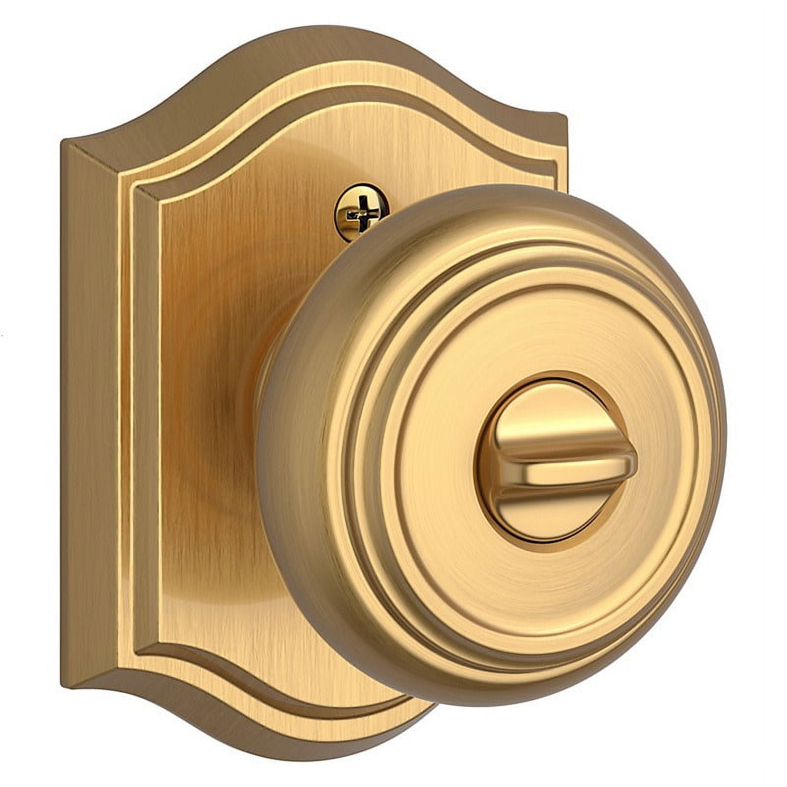 Baldwin Traditional Single Cylinder Keyed Entry Door Knob  Brass