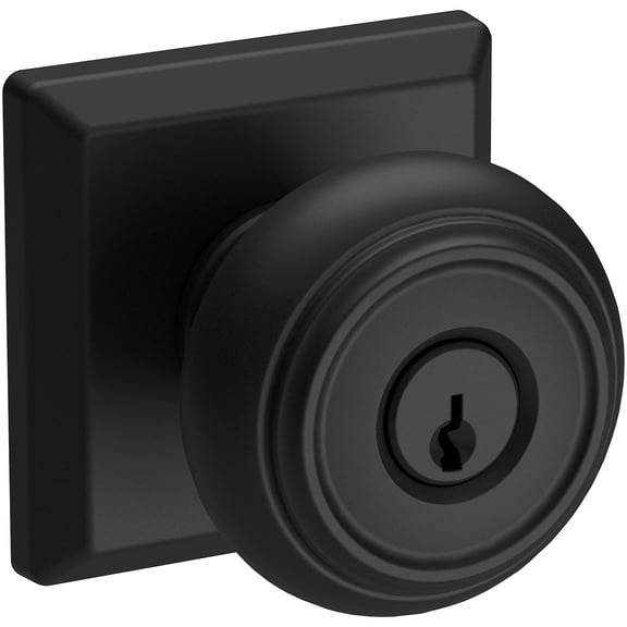 Baldwin En.Tra.Tsr Traditional Single Cylinder Keyed Entry Door Knob - Black