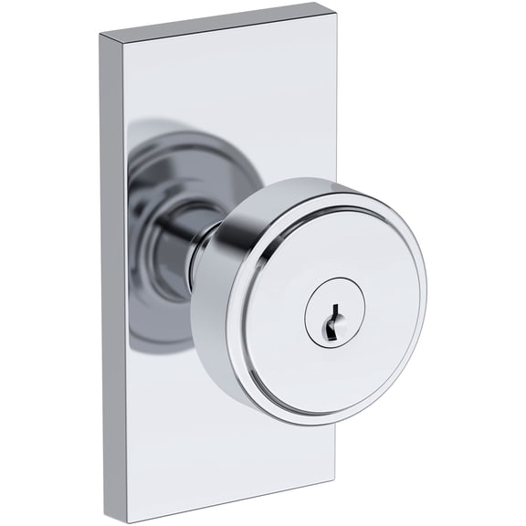 Baldwin ENVASCFR260 Vashon Single Cylinder Keyed Entry Door Knob Set - Chrome