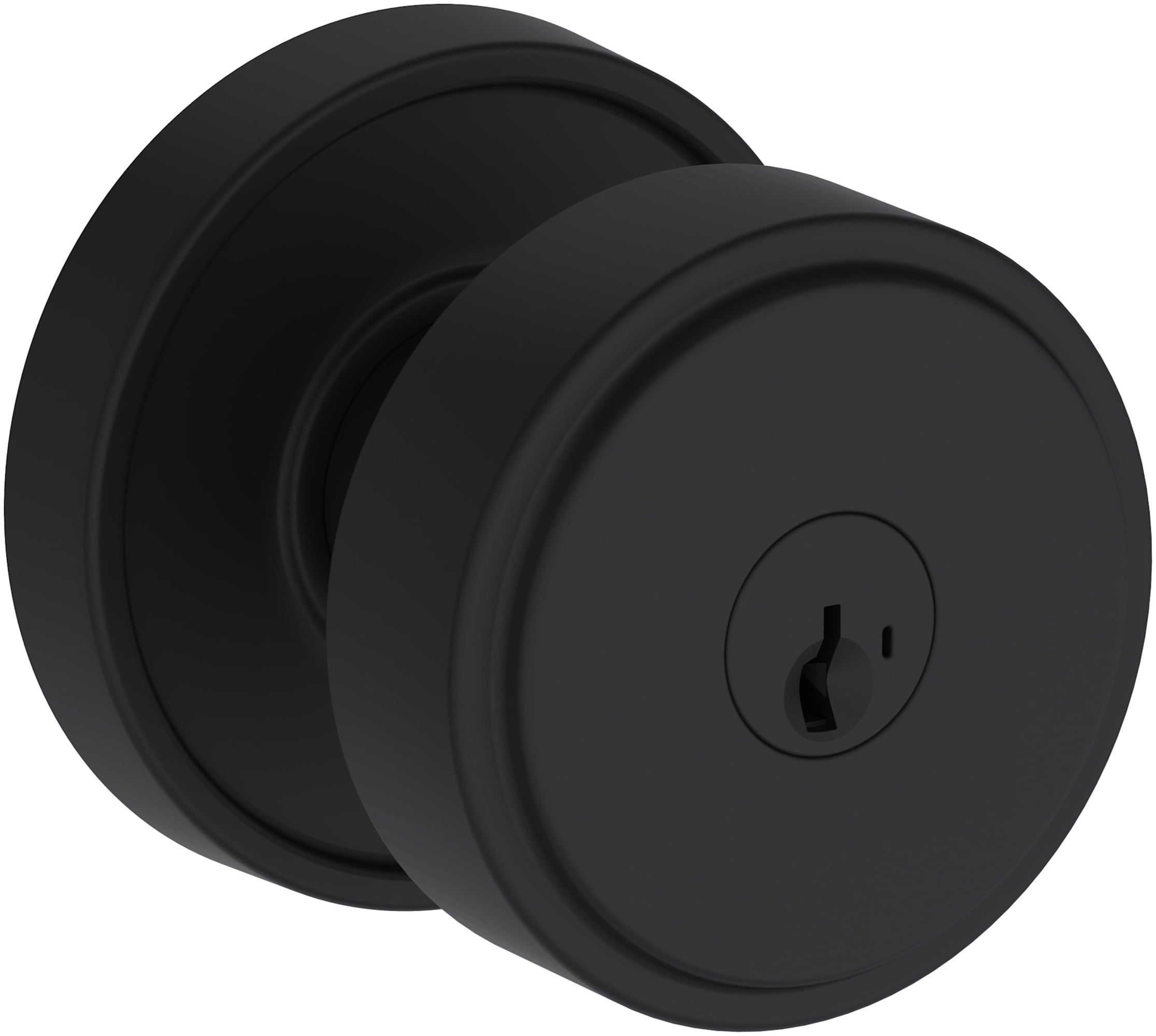 Baldwin ENVASRRR190SMC Vashon Single Cylinder Keyed Entry Door Knob Set - Black