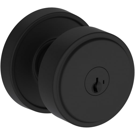 Baldwin En.Vas.Rrr.Smt Vashon Single Cylinder Keyed Entry Door Knob Set - Black