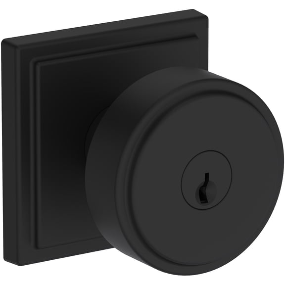 Baldwin En.Vas.Ssr Vashon Single Cylinder Keyed Entry Door Knob Set - Black