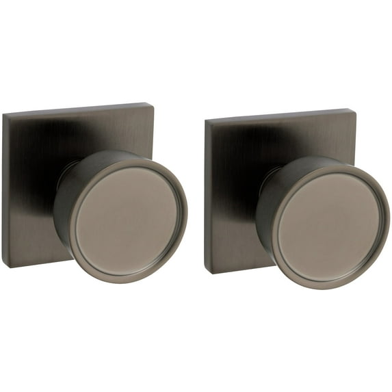 Baldwin Estate K007033MR 2 in. Hollywood Hills Knob with Less Rose, Vintage Brass