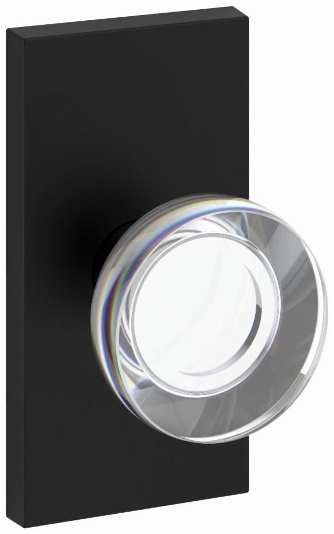 Baldwin PSCCYCFR190 Contemporary Crystal Passage Door Knob Set - Black