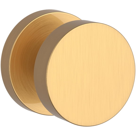 Baldwin Reserve Contemporary Knob - Round Rose, Full Dummy, Satin Brass (Lifetime)