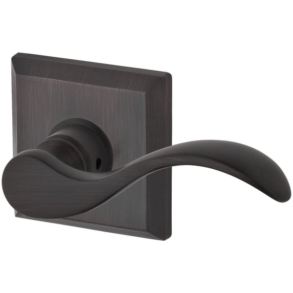 Baldwin FDCURTSR112 Curve Non-Turning Two-Sided Through-Door Dummy Door Lever Set - Bronze