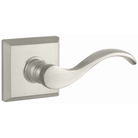 Baldwin Curve Double Dummy Door Lever with Traditional Square Rose