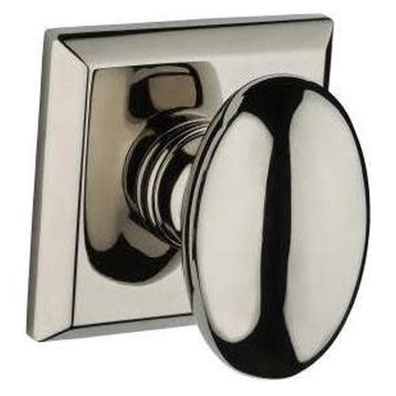 Baldwin Ellipse Double Dummy Door Knob with Traditional Square Rose