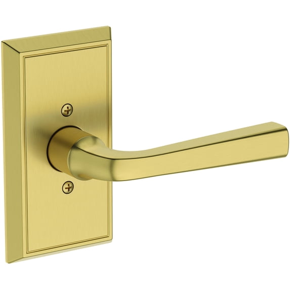 Baldwin HDKINHFR044 Kingvale Non-Turning One-Sided Dummy Door Lever - Brass