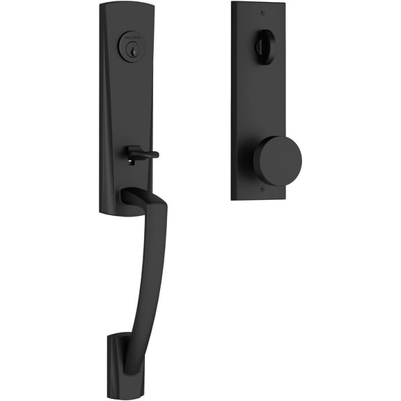 Baldwin Ee.Miaxcon.Cqe Miami One Piece Single Cylinder Keyed Entry Handleset - Black