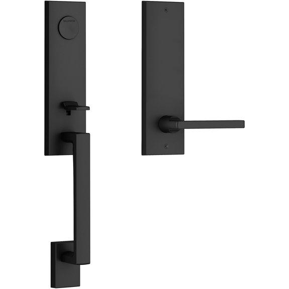 Baldwin FDSEAxSQUCQE190 Seattle Full Dummy One Piece Handleset - Black