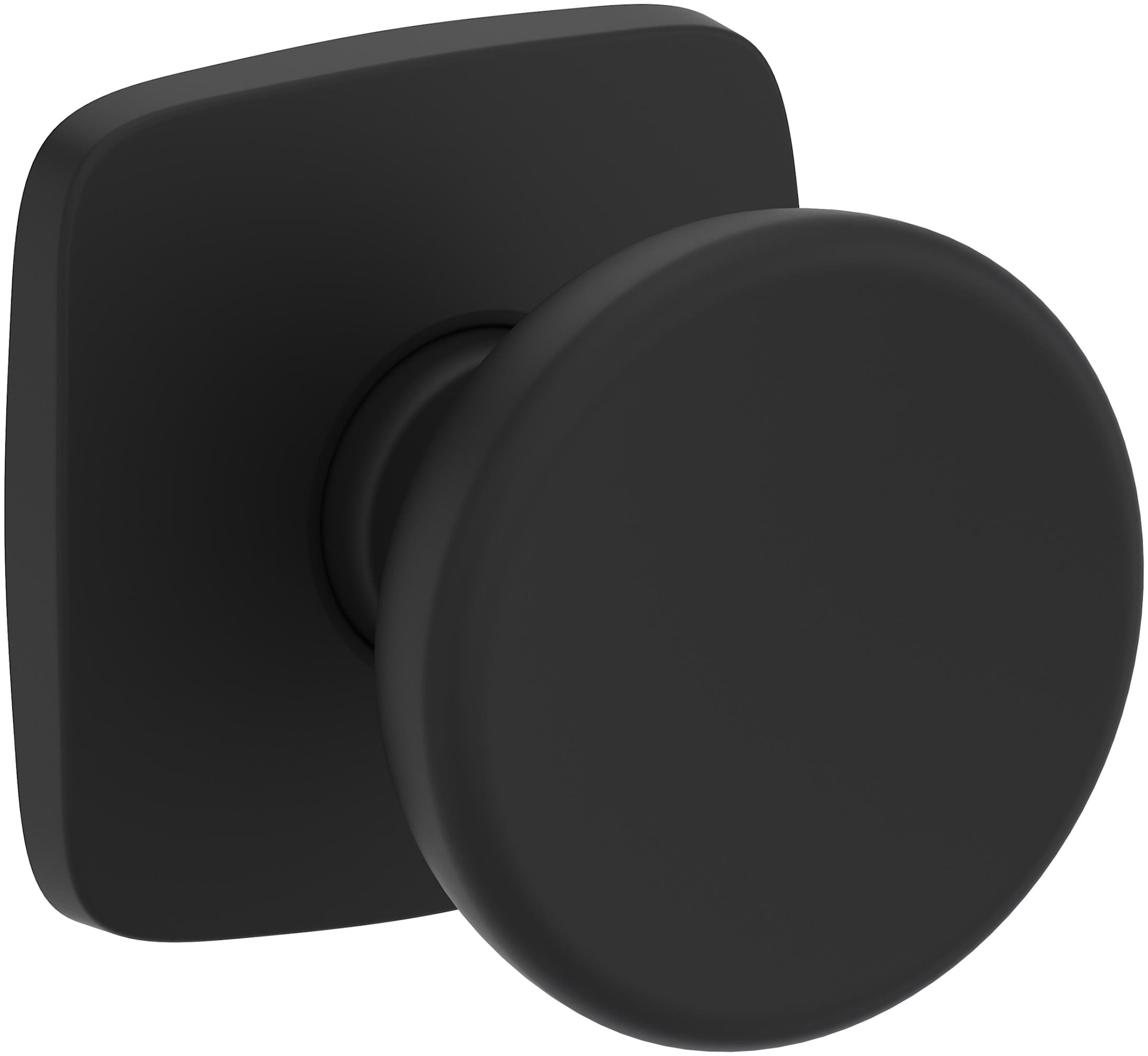 Baldwin FDSOLSFR190 Solvang Non-Turning Two-Sided Dummy Door Knob Set - Black