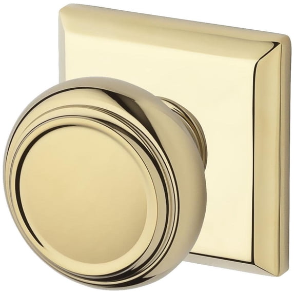 Baldwin FDTRATSR003 Traditional Non-Turning Two-Sided Dummy Door Knob Set - Brass