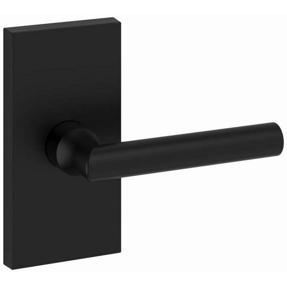 Baldwin Reserve Tube Lever - 5" Rose, Full Dummy, Satin Black