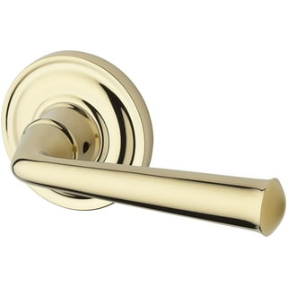 Traditional Knob & Arch Rose- Privacy - Lifetime (PVD) Satin Brass