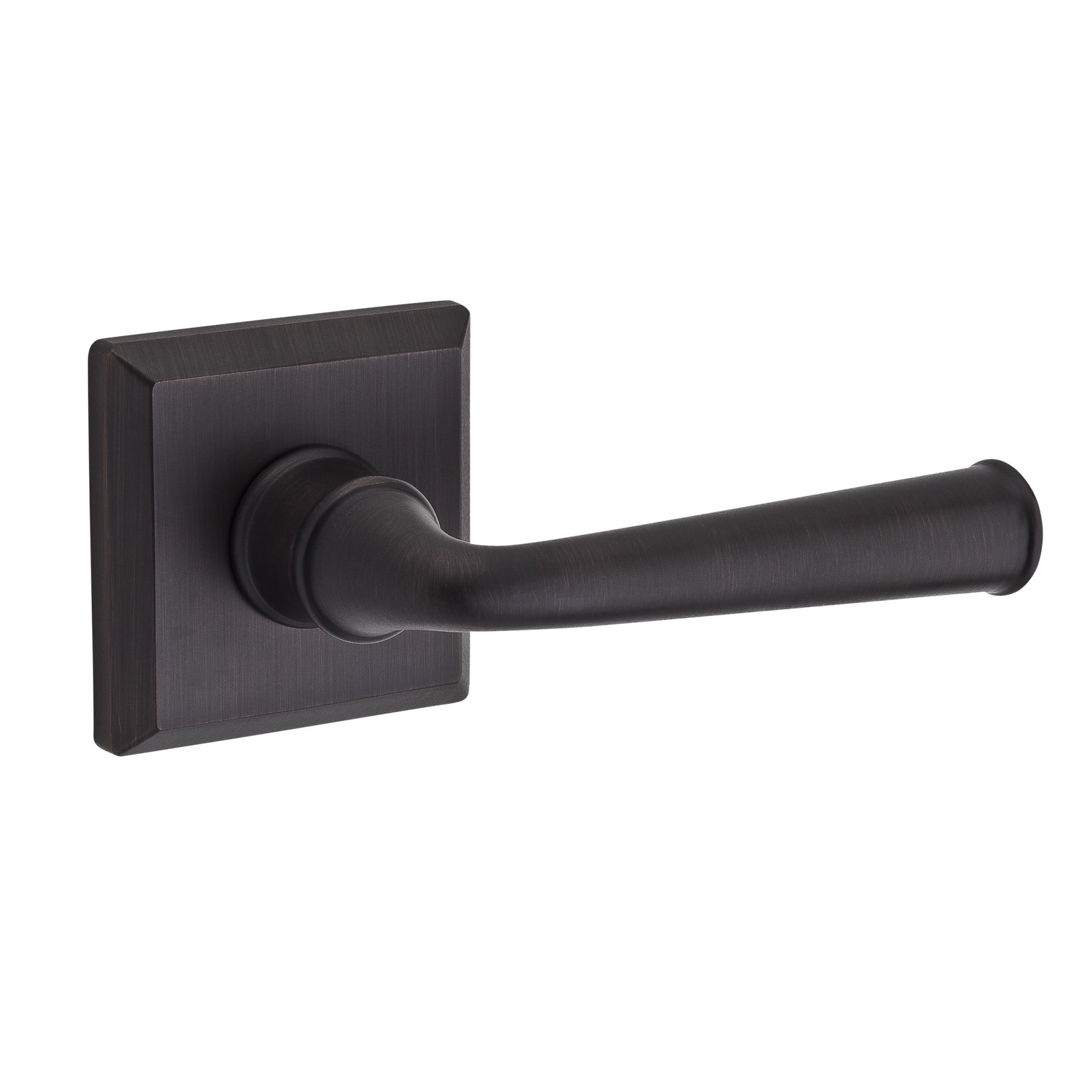 Venetian Bronze Federal Privacy Door Lever with Traditional Square Rose