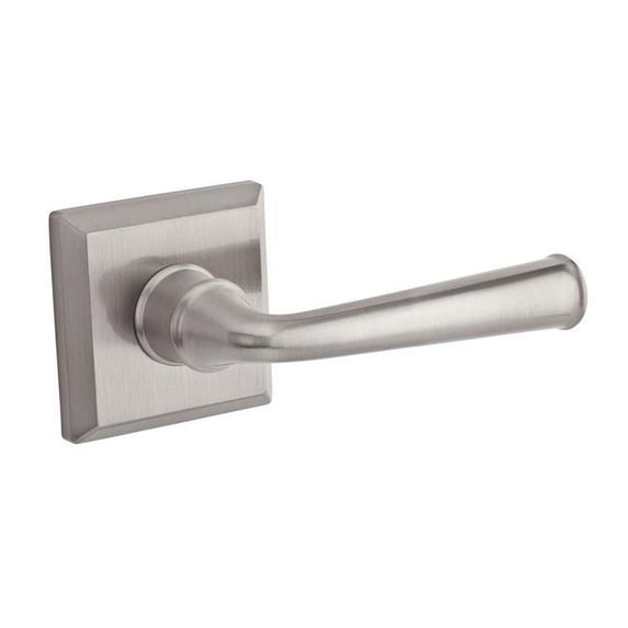 Baldwin HDFEDRTSR141 Federal Single Dummy Lever with Traditional Square Rose Right Handed - Polished Nickel