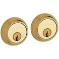 thumbnail image 1 of Baldwin 8021 Traditional Double Cylinder Deadbolt For 1-5/8" Bore Hole - Brass, 1 of 7