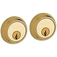 thumbnail image 1 of Baldwin 8021031 Traditional Double Cylinder Deadbolt For 1-5/8" Bore Hole - Brass, 1 of 7