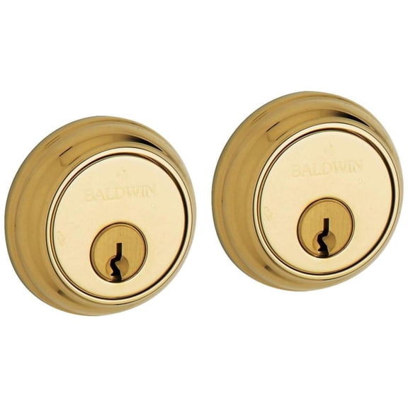 Baldwin 8021031 Traditional Double Cylinder Deadbolt For 1-5/8" Bore Hole - Brass