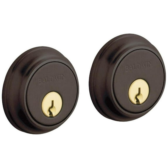 Baldwin 8021112 Traditional Double Cylinder Deadbolt For 1-5/8" Bore Hole - Bronze