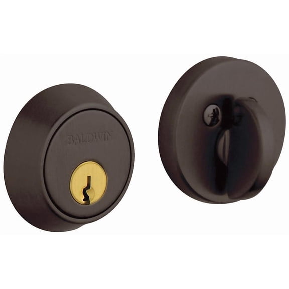 Baldwin 8041 Contemporary Solid Brass Single Cylinder Keyed Entry Deadbolt From The Estate