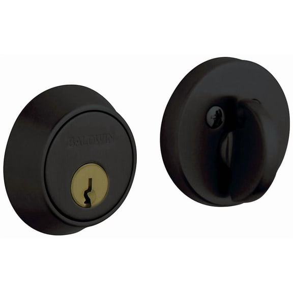 Baldwin 8041 Contemporary Solid Brass Single Cylinder Keyed Entry Deadbolt From The Estate