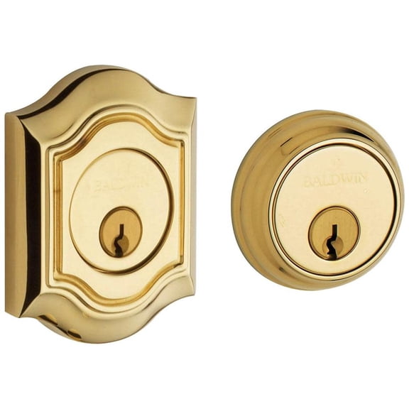 Baldwin Hardware 8238.003 Bethpage Deadbolt 2.125 in. Door Prep in Lifetime Polished Brass