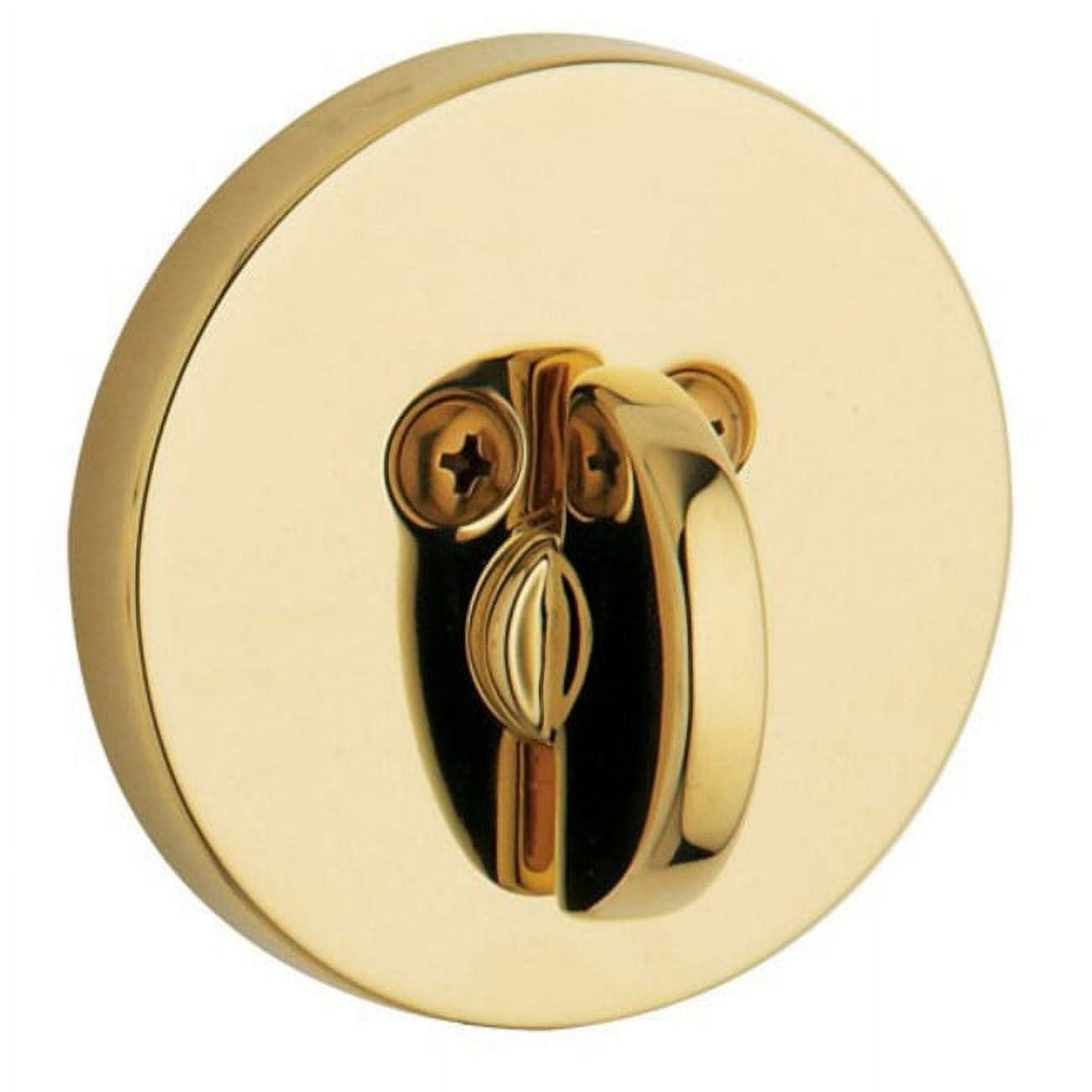 Lifetime Polished Brass Round Deadbolt Lock for Exterior Doors