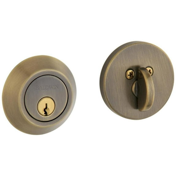 Baldwin 8241 Contemporary Solid Brass Single Cylinder Keyed Entry Deadbolt From The Estate
