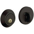 thumbnail image 1 of Baldwin 8241 Contemporary Solid Brass Single Cylinder Keyed Entry Deadbolt From The Estate, 1 of 7